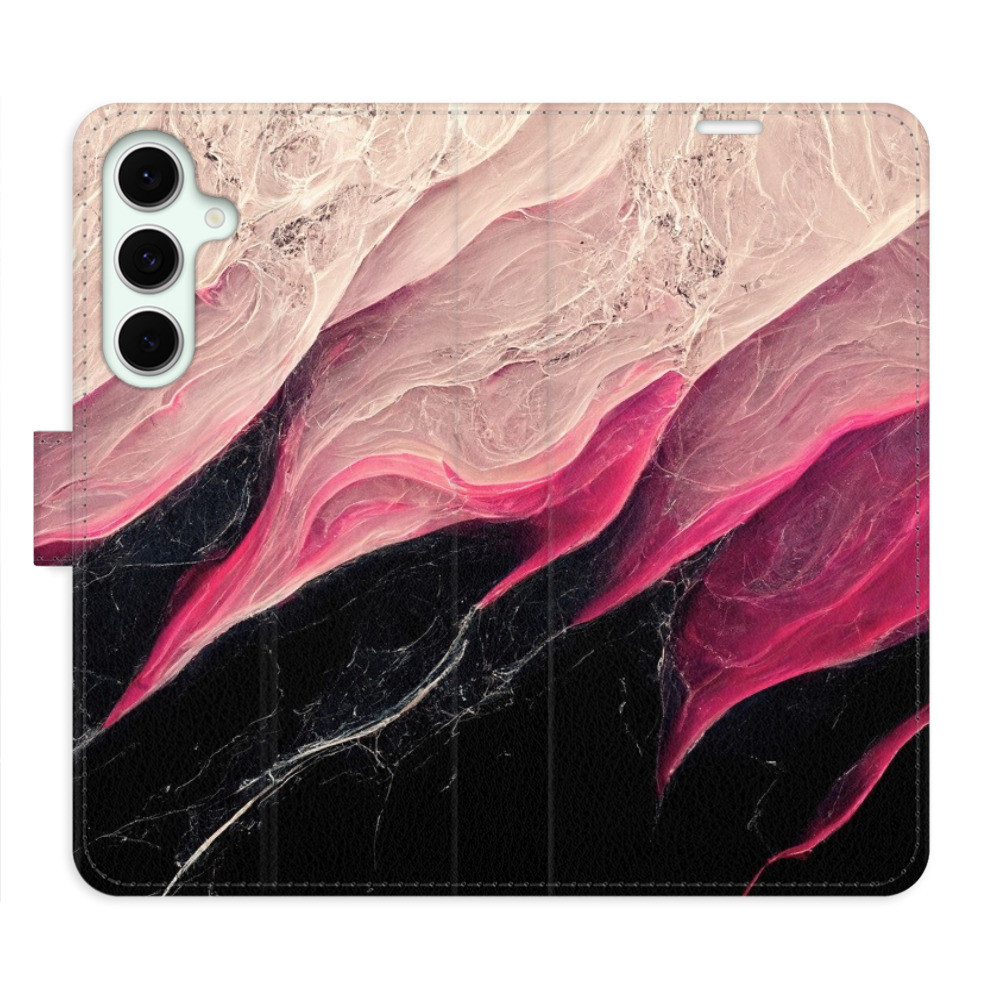 Flipové puzdro iSaprio - BlackPink Marble - Samsung Galaxy S24 FE