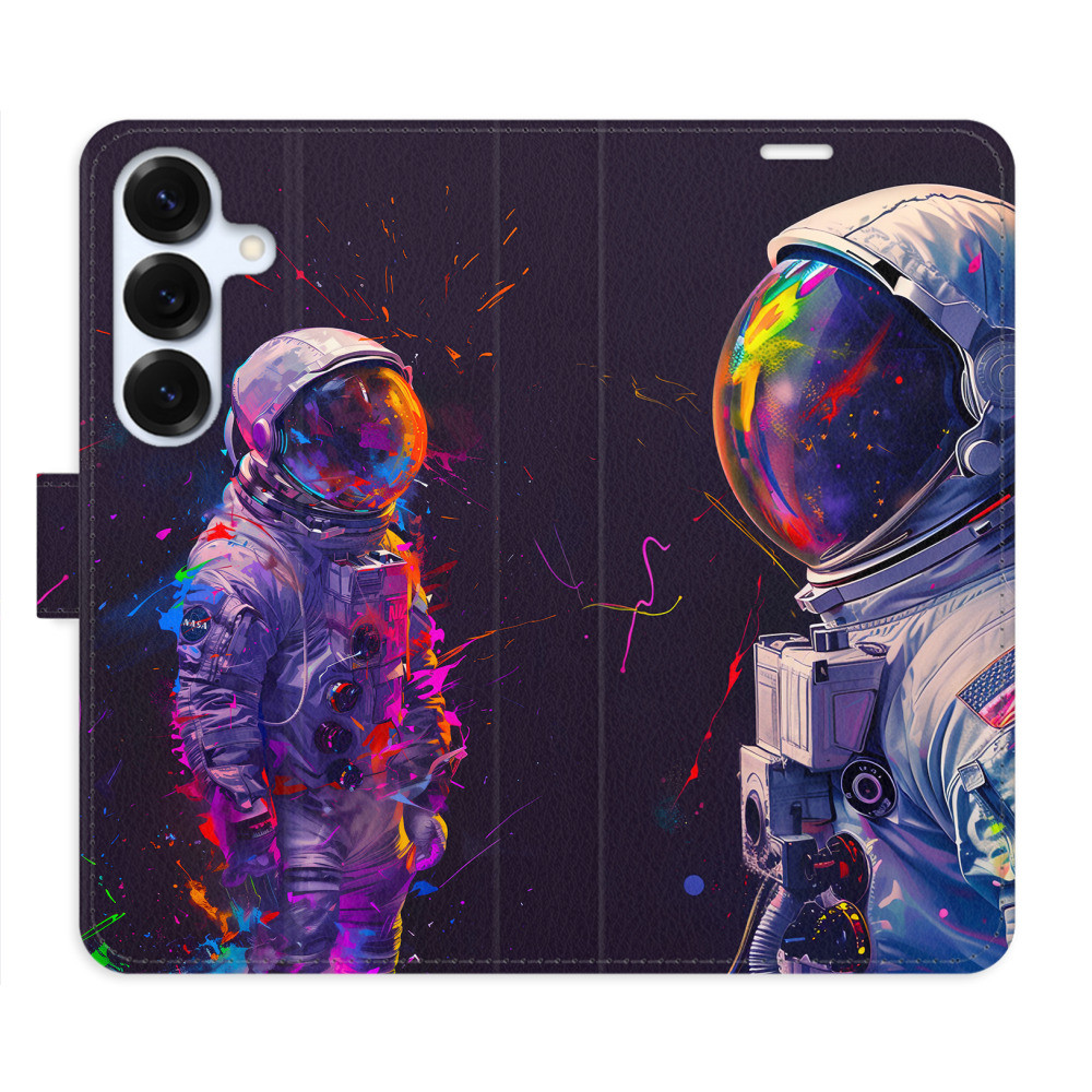 Flipové puzdro iSaprio - Neon Astronaut 02 - Samsung Galaxy S25