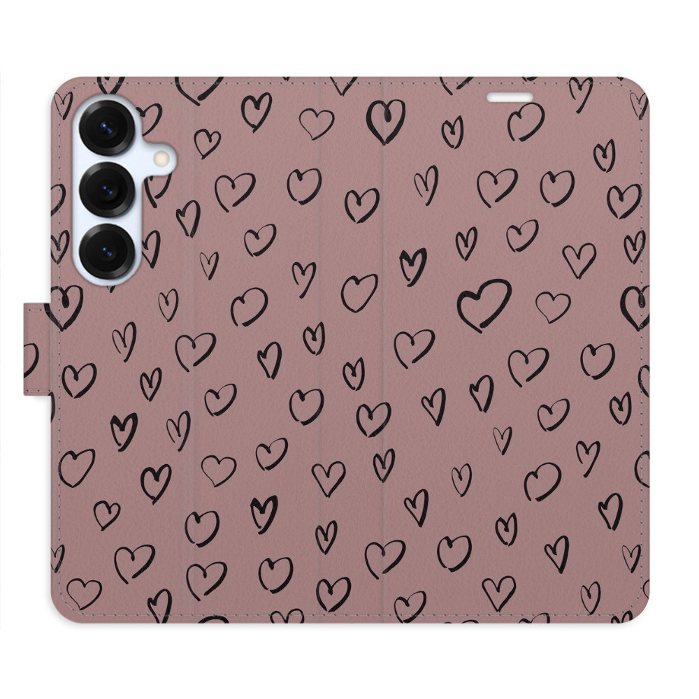 Flipové puzdro iSaprio - Heart Dark 02 - Samsung Galaxy S25