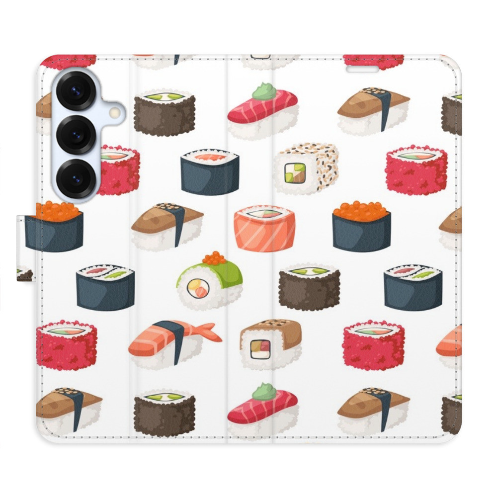 Flipové puzdro iSaprio - Sushi Pattern 02 - Samsung Galaxy S25