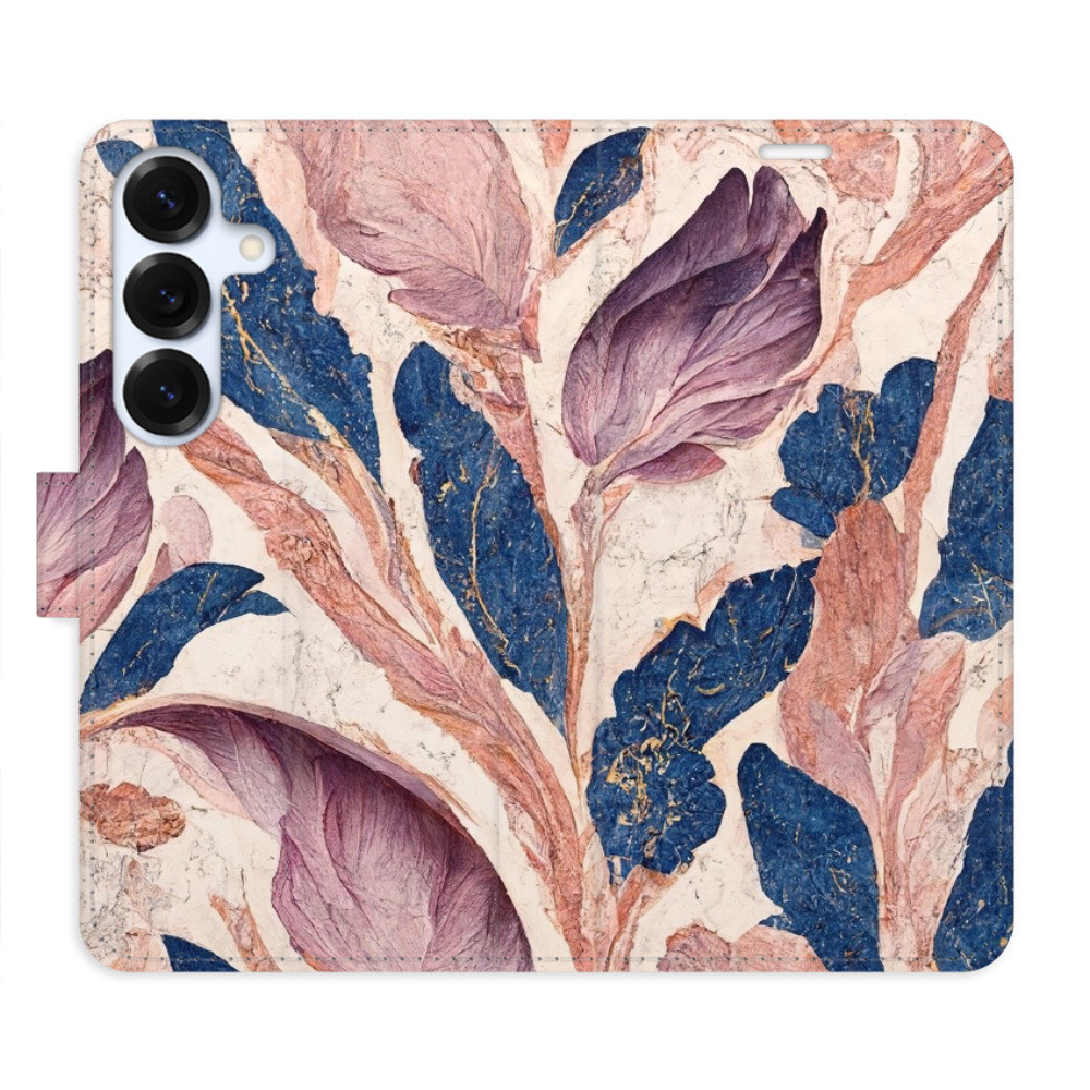 Flipové puzdro iSaprio - Old Leaves 02 - Samsung Galaxy S25