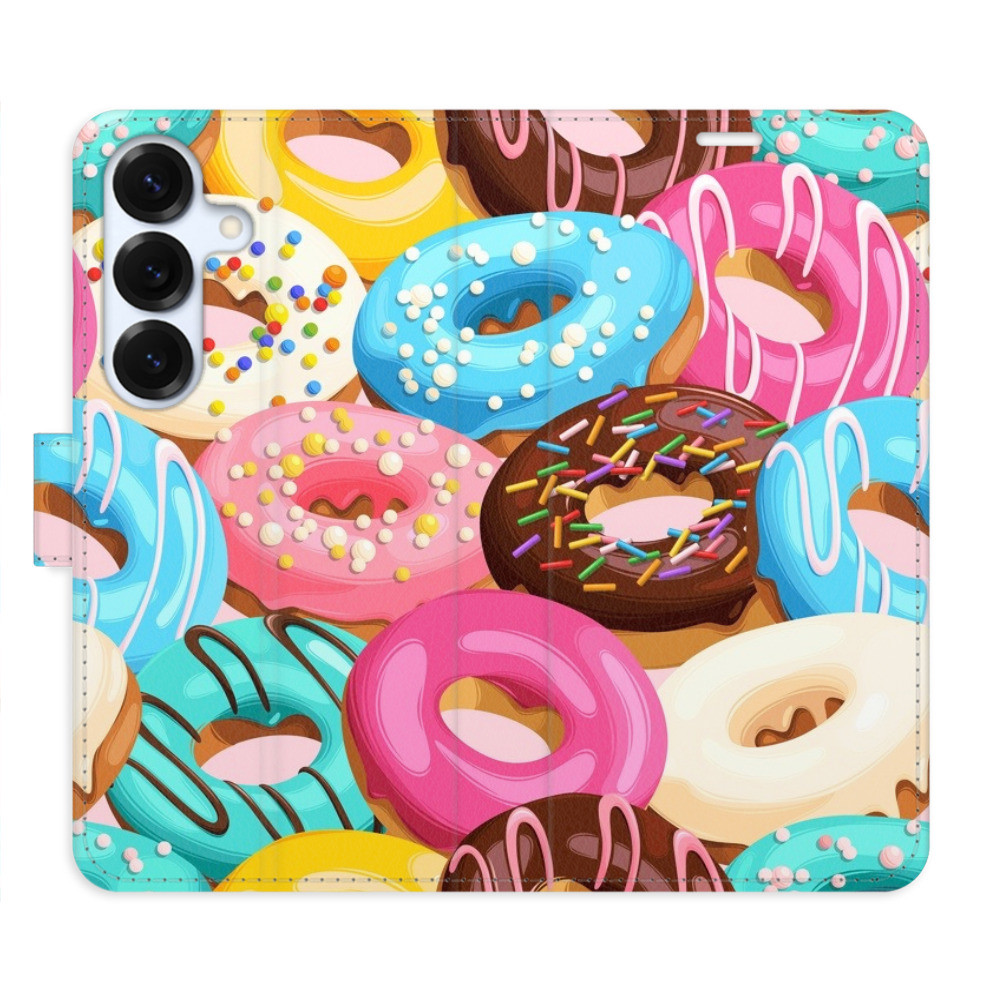 Flipové puzdro iSaprio - Donuts Pattern 02 - Samsung Galaxy S25