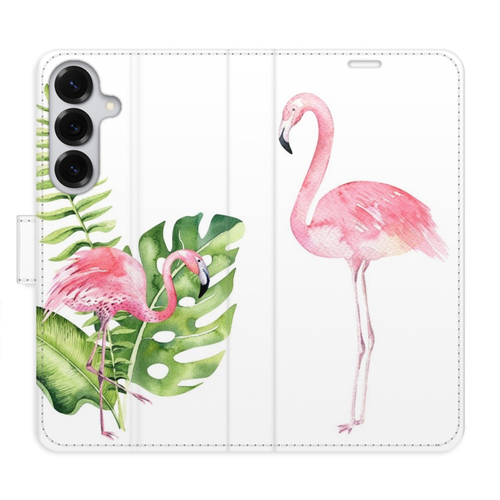 Flipové puzdro iSaprio - Flamingos - Samsung Galaxy S25+