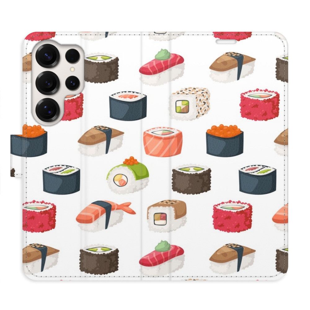 Flipové puzdro iSaprio - Sushi Pattern 02 - Samsung Galaxy S25 Ultra