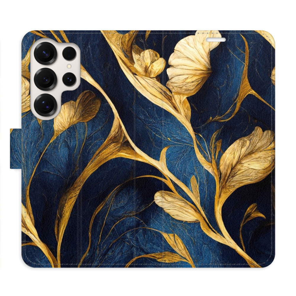 Flipové puzdro iSaprio - GoldBlue - Samsung Galaxy S25 Ultra