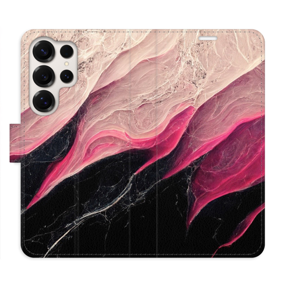 Flipové puzdro iSaprio - BlackPink Marble - Samsung Galaxy S25 Ultra