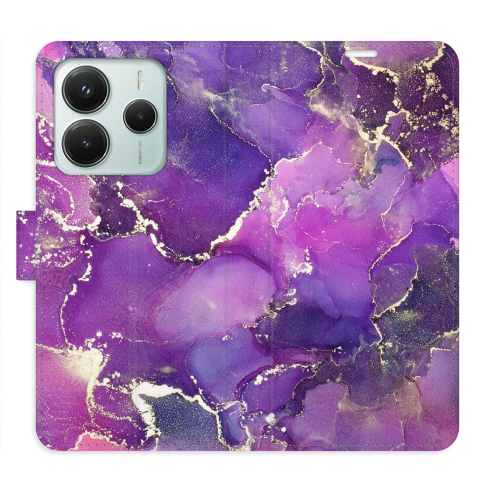 Flipové puzdro iSaprio - Purple Marble - Xiaomi Redmi Note 14 5G
