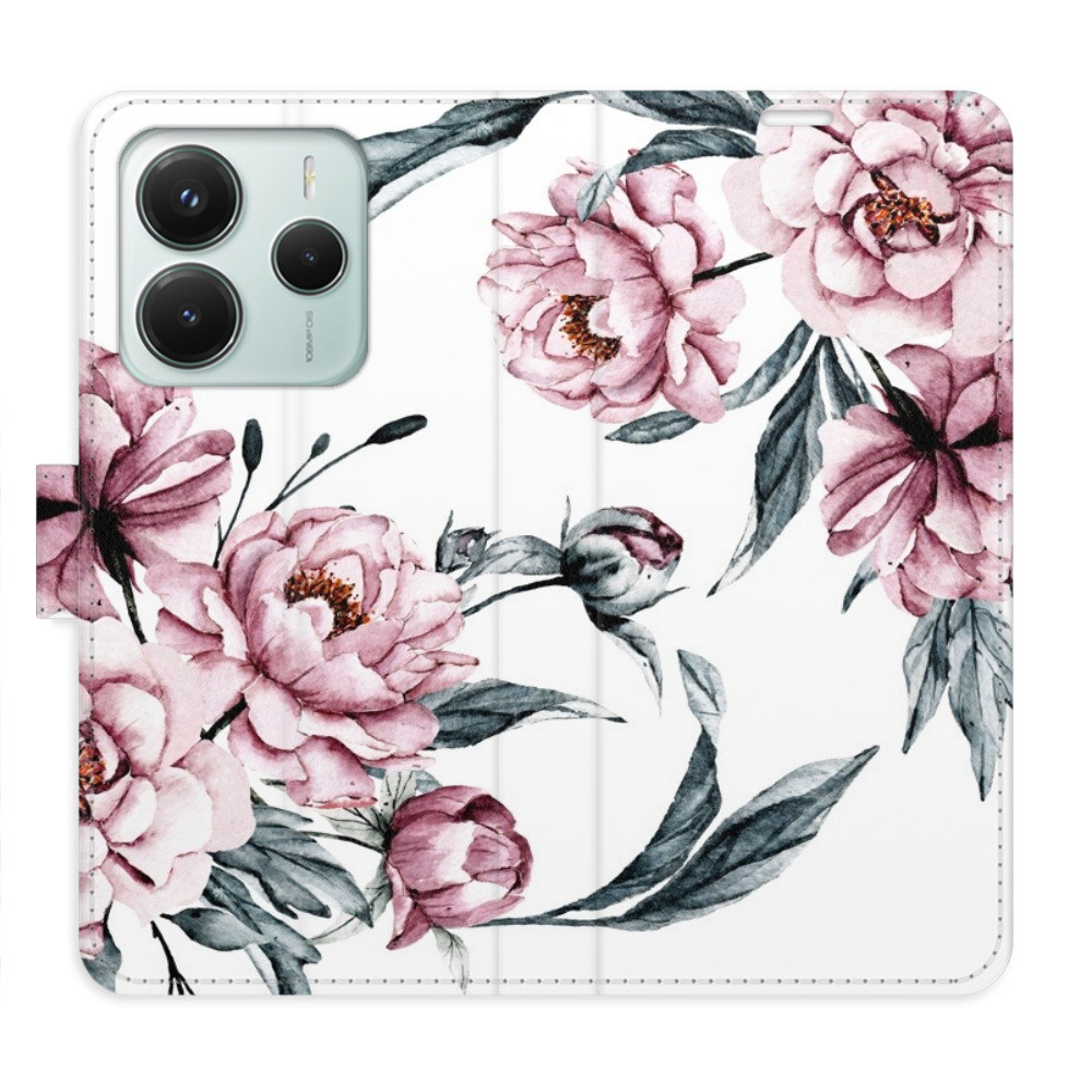 Flipové puzdro iSaprio - Pink Flowers - Xiaomi Redmi Note 14 5G
