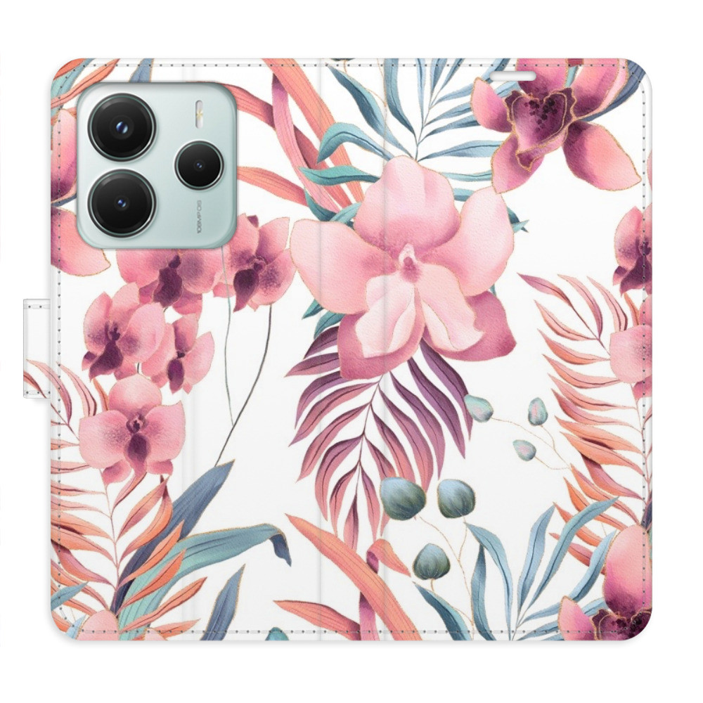 Flipové puzdro iSaprio - Pink Flowers 02 - Xiaomi Redmi Note 14 5G