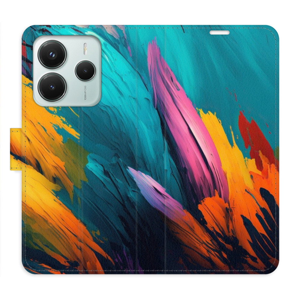 Flipové puzdro iSaprio - Orange Paint 02 - Xiaomi Redmi Note 14 5G