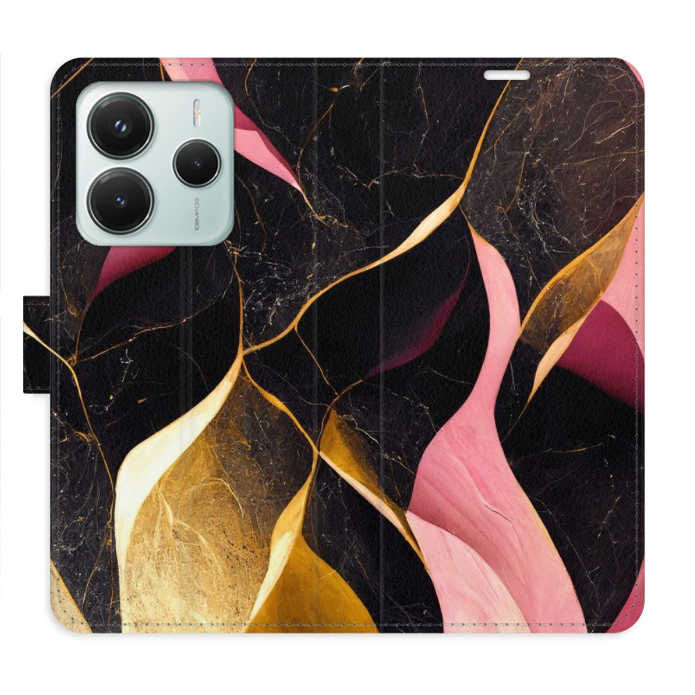 Flipové puzdro iSaprio - Gold Pink Marble 02 - Xiaomi Redmi Note 14 5G