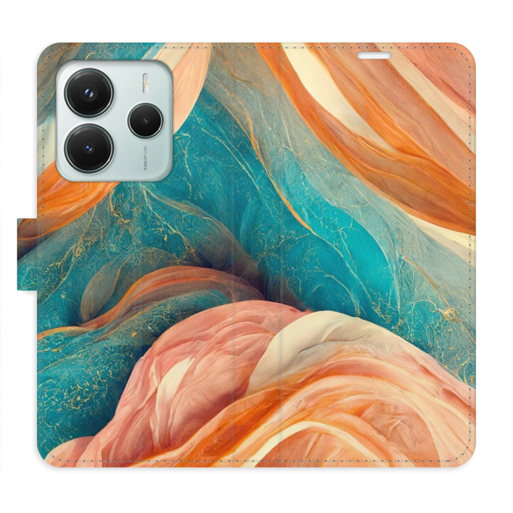 Flipové puzdro iSaprio - Blue and Orange - Xiaomi Redmi Note 14 5G