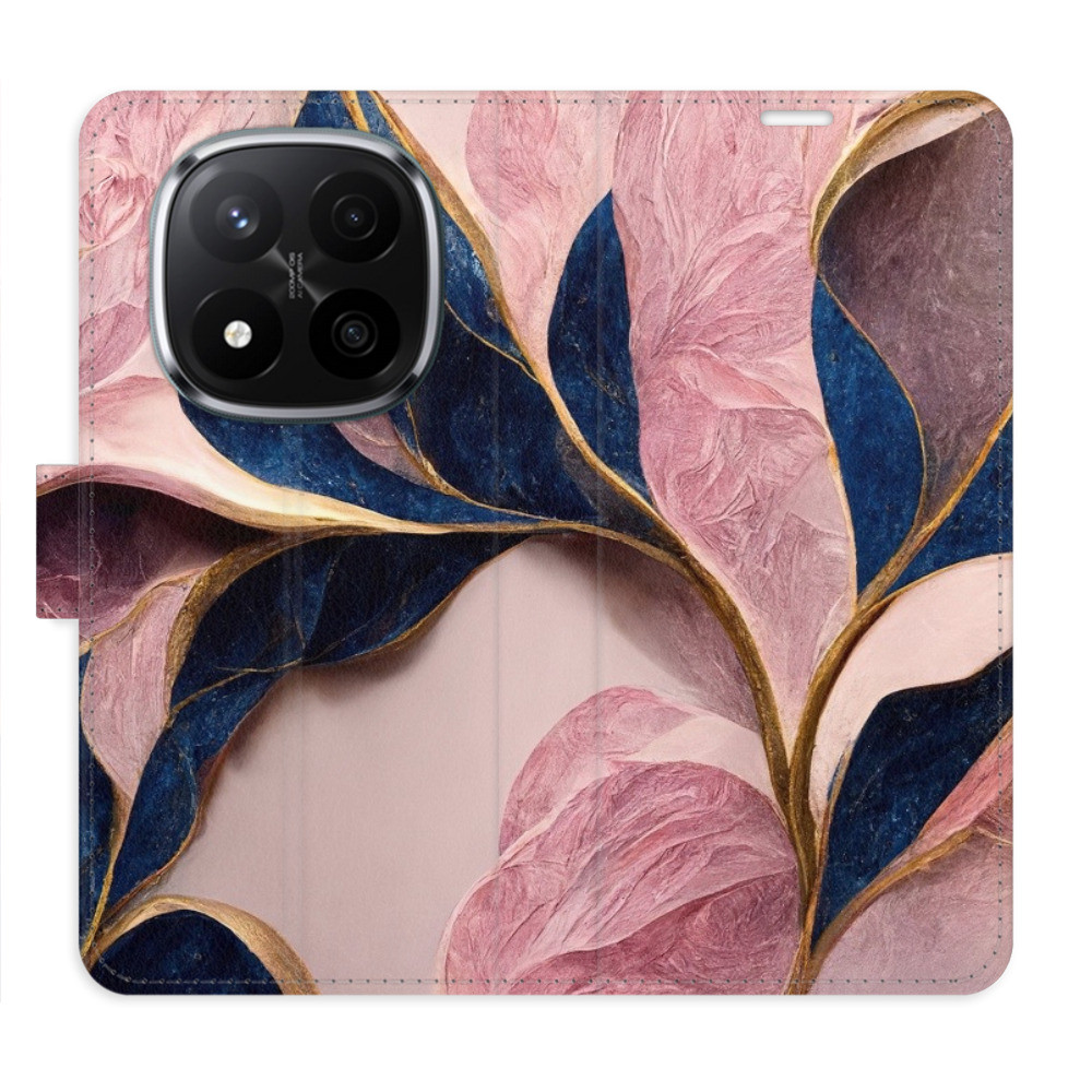 Flipové puzdro iSaprio - Pink Leaves - Xiaomi Redmi Note 14 Pro 5G/14 Pro+ 5G