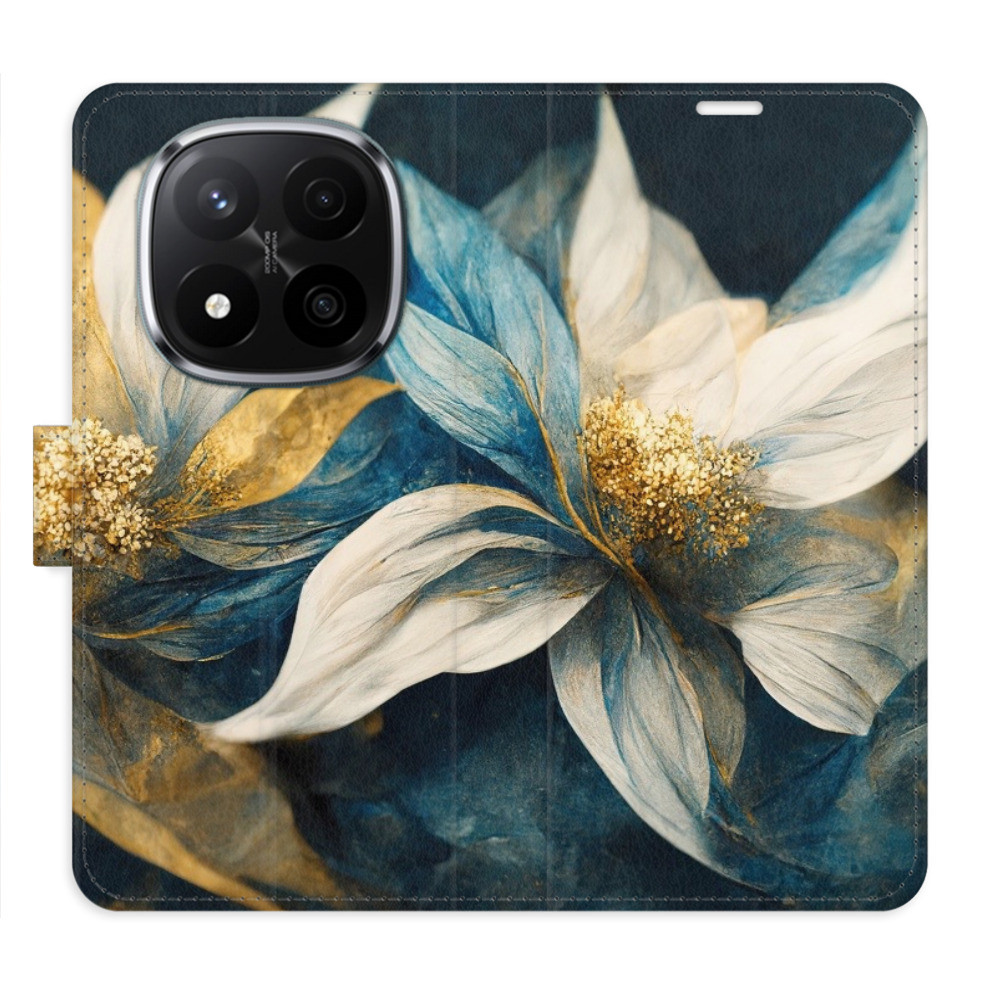Flipové puzdro iSaprio - Gold Flowers - Xiaomi Redmi Note 14 Pro 5G/14 Pro+ 5G