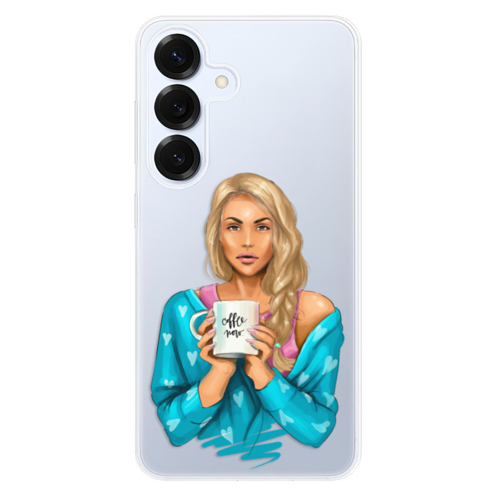 Odolné silikónové puzdro iSaprio - Coffe Now - Blond - Samsung Galaxy S25