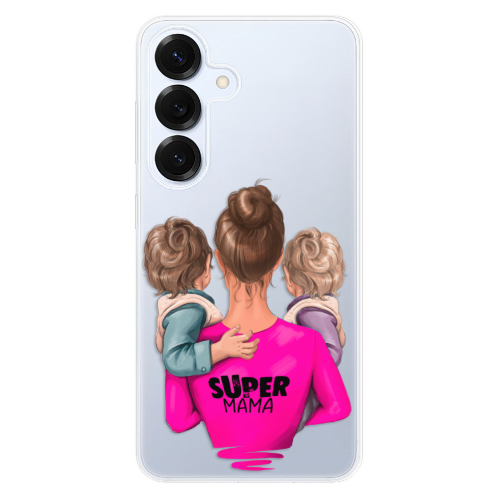 Odolné silikónové puzdro iSaprio - Super Mama - Two Boys - Samsung Galaxy S25