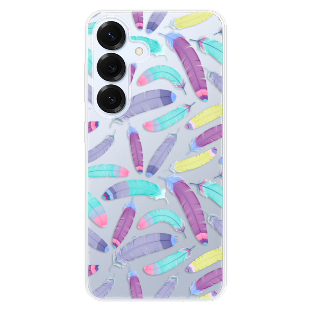 Odolné silikónové puzdro iSaprio - Feather Pattern 01 - Samsung Galaxy S25