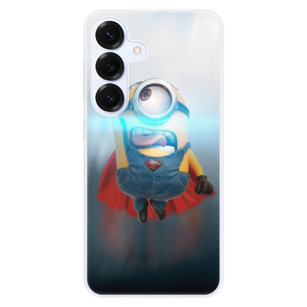 Odolné silikónové puzdro iSaprio - Mimons Superman 02 - Samsung Galaxy S25