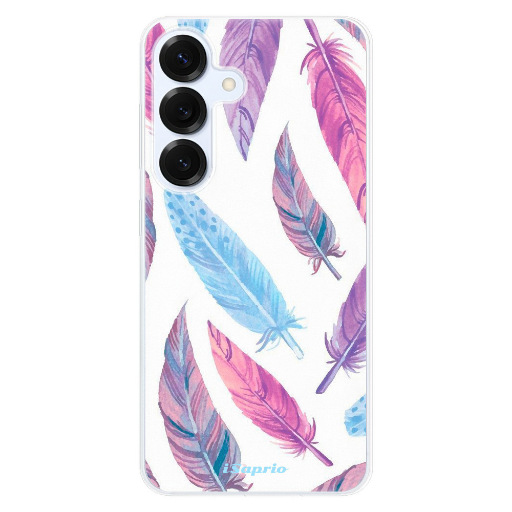 Odolné silikónové puzdro iSaprio - Feather Pattern 10 - Samsung Galaxy S25
