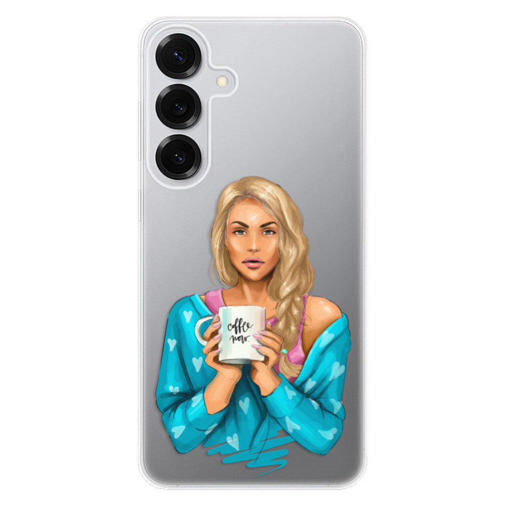 Odolné silikónové puzdro iSaprio - Coffe Now - Blond - Samsung Galaxy S25+