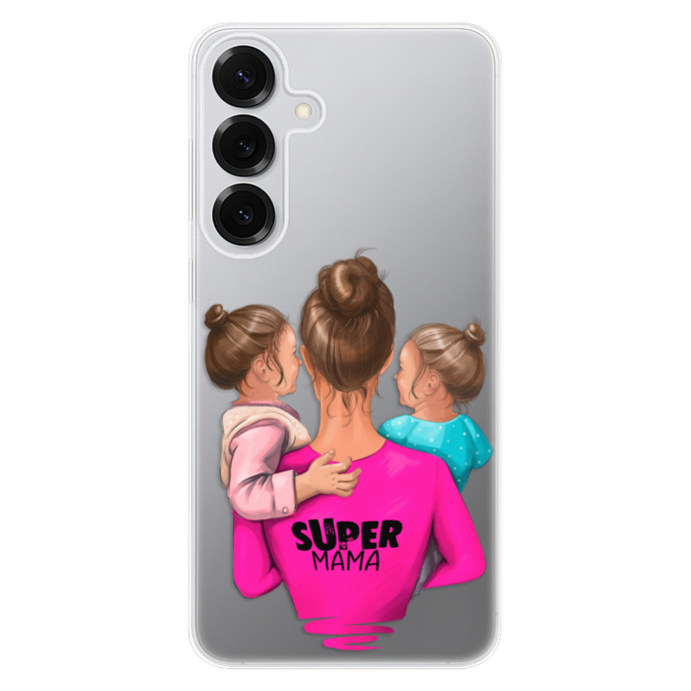 Odolné silikónové puzdro iSaprio - Super Mama - Two Girls - Samsung Galaxy S25+