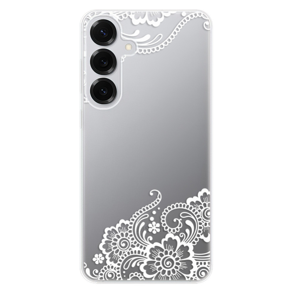 Odolné silikónové puzdro iSaprio - White Lace 02 - Samsung Galaxy S25+