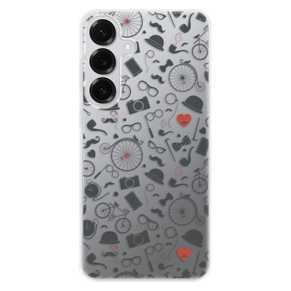 Odolné silikónové puzdro iSaprio - Vintage Pattern 01 - black - Samsung Galaxy S25+