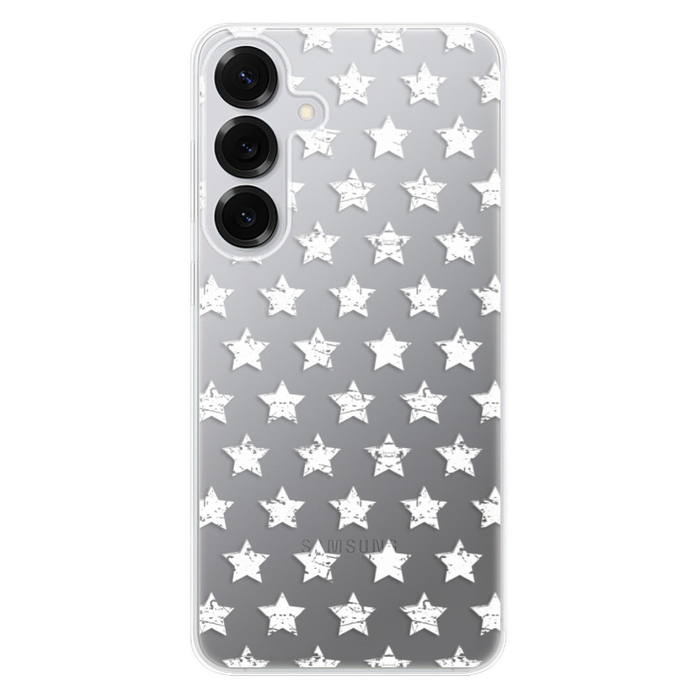 Odolné silikónové puzdro iSaprio - Stars Pattern - white - Samsung Galaxy S25+