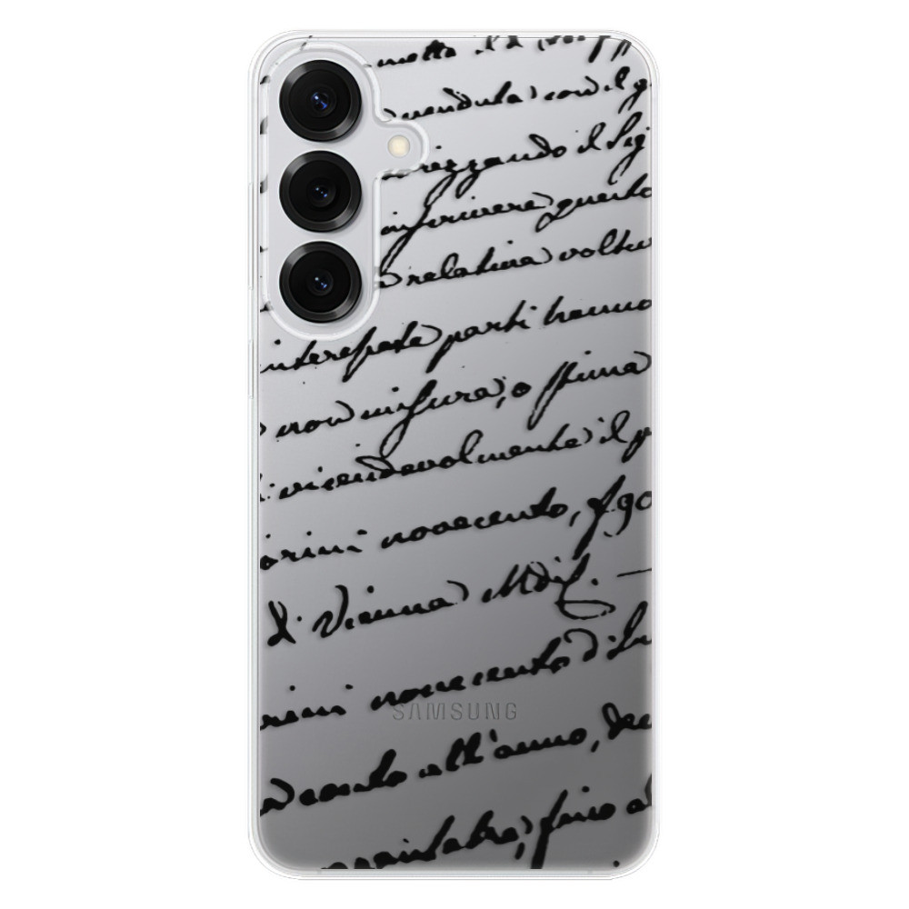 Odolné silikónové puzdro iSaprio - Handwriting 01 - black - Samsung Galaxy S25+