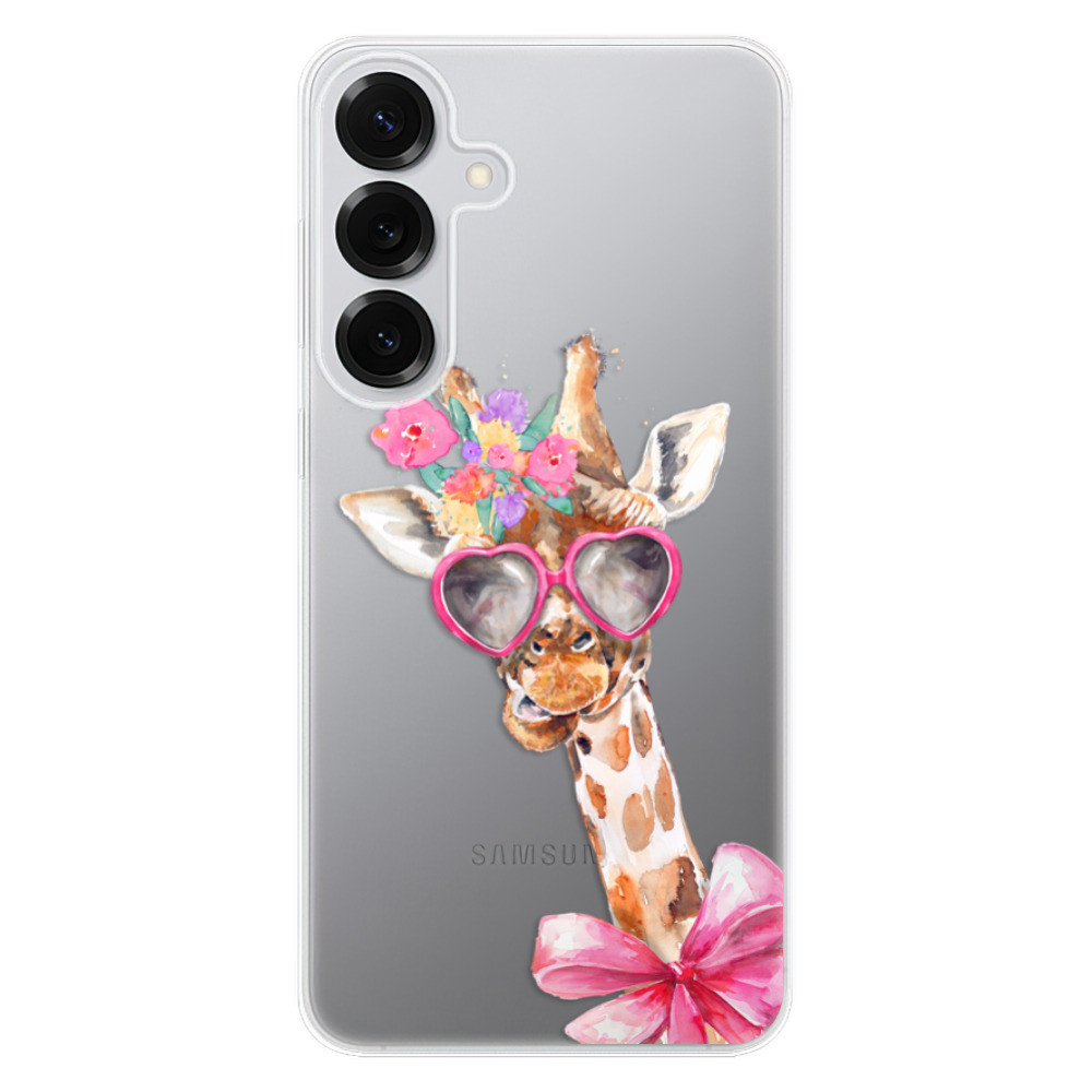 Odolné silikónové puzdro iSaprio - Lady Giraffe - Samsung Galaxy S25+