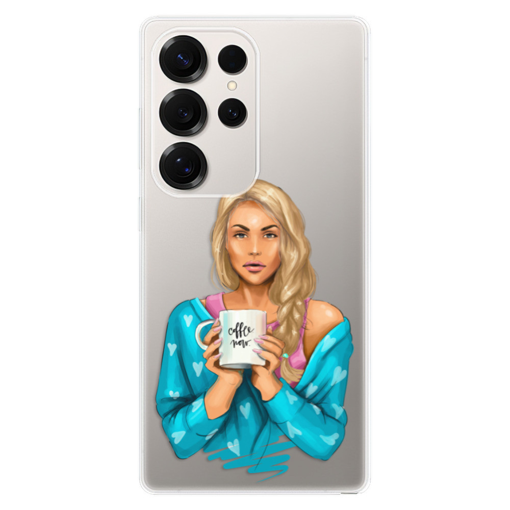 Odolné silikónové puzdro iSaprio - Coffe Now - Blond - Samsung Galaxy S25 Ultra