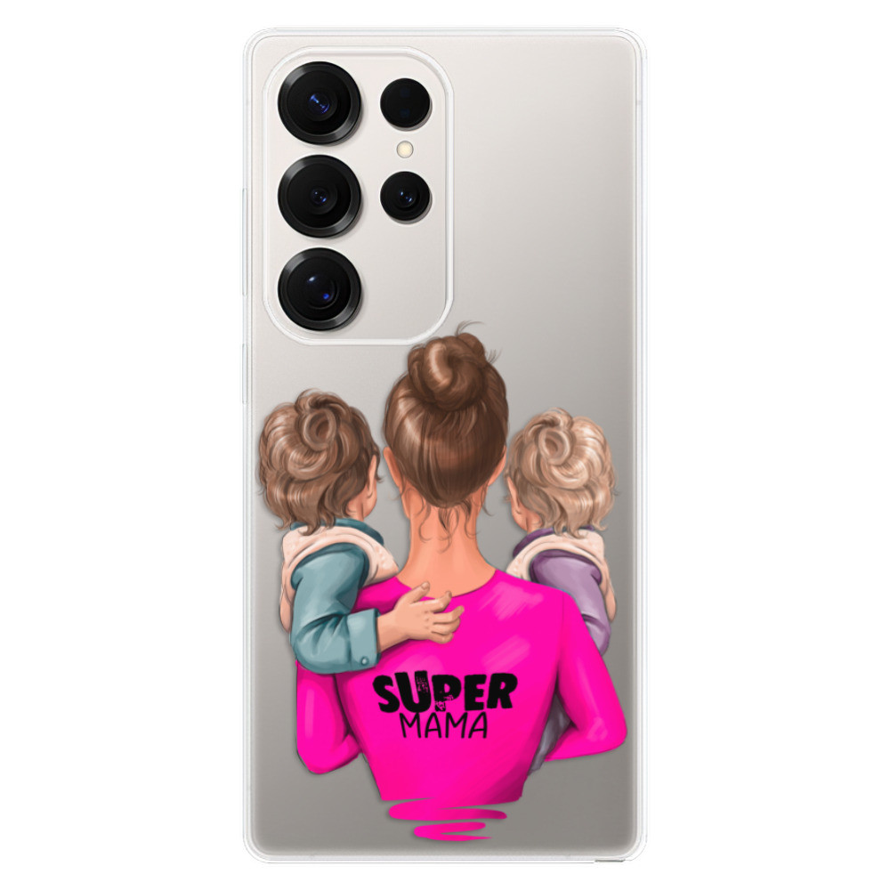 Odolné silikónové puzdro iSaprio - Super Mama - Two Boys - Samsung Galaxy S25 Ultra
