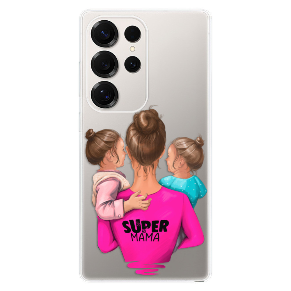 Odolné silikónové puzdro iSaprio - Super Mama - Two Girls - Samsung Galaxy S25 Ultra