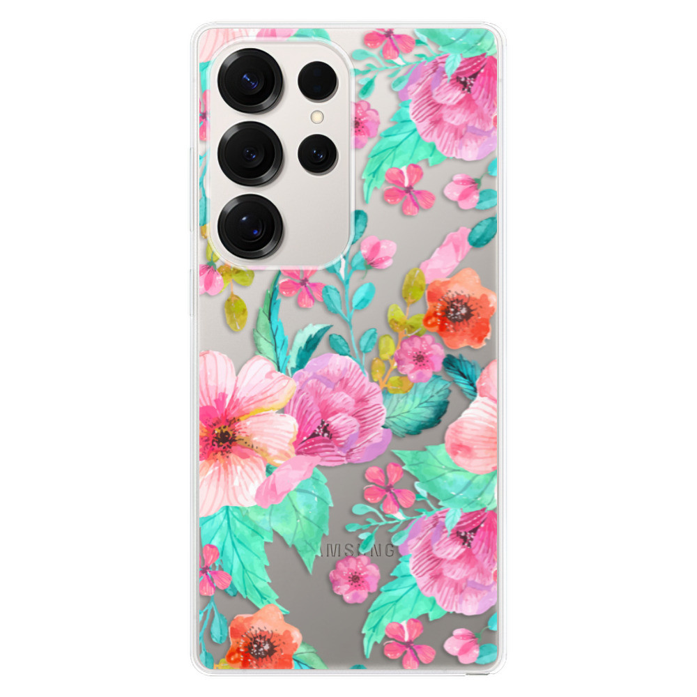 Odolné silikónové puzdro iSaprio - Flower Pattern 01 - Samsung Galaxy S25 Ultra