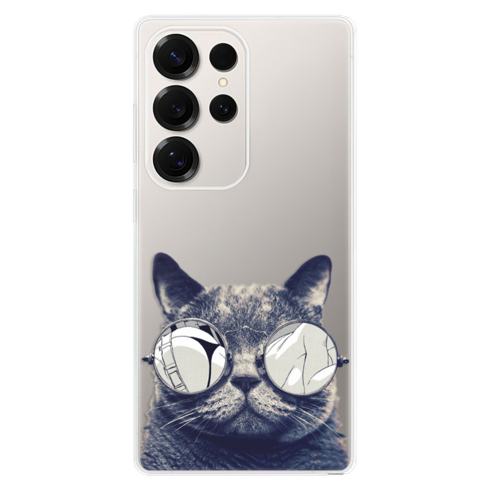 Odolné silikónové puzdro iSaprio - Crazy Cat 01 - Samsung Galaxy S25 Ultra