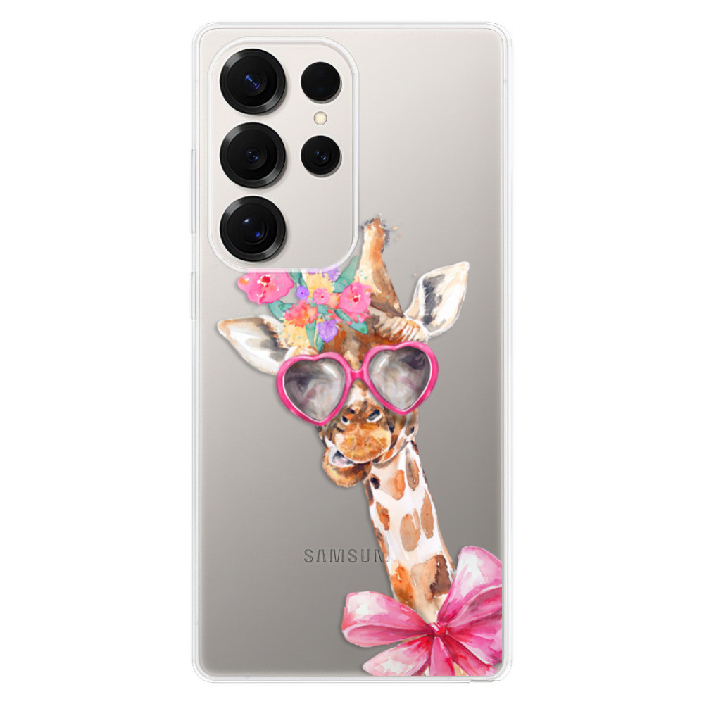 Odolné silikónové puzdro iSaprio - Lady Giraffe - Samsung Galaxy S25 Ultra