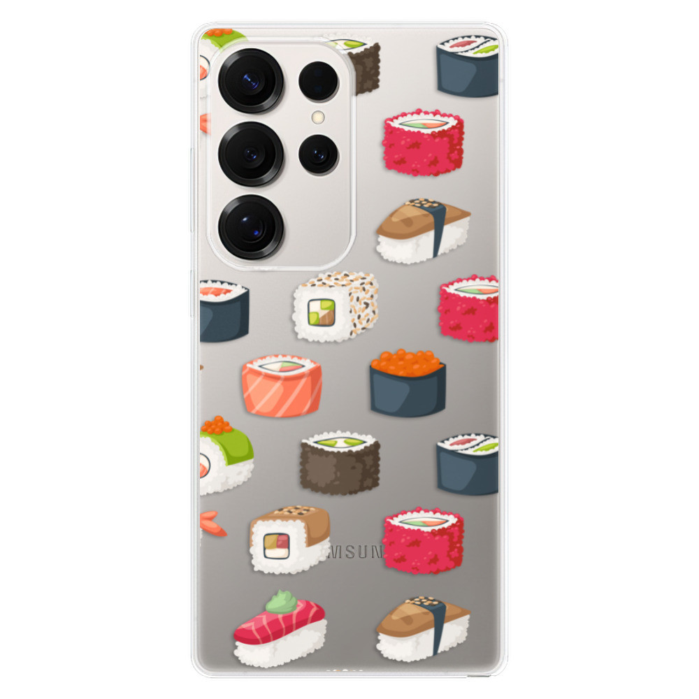 Odolné silikónové puzdro iSaprio - Sushi Pattern - Samsung Galaxy S25 Ultra