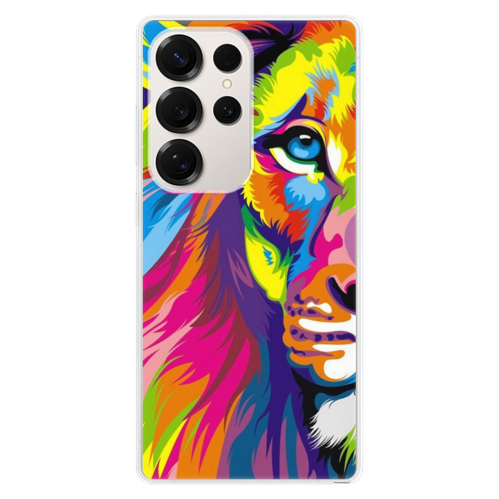 Odolné silikónové puzdro iSaprio - Rainbow Lion - Samsung Galaxy S25 Ultra