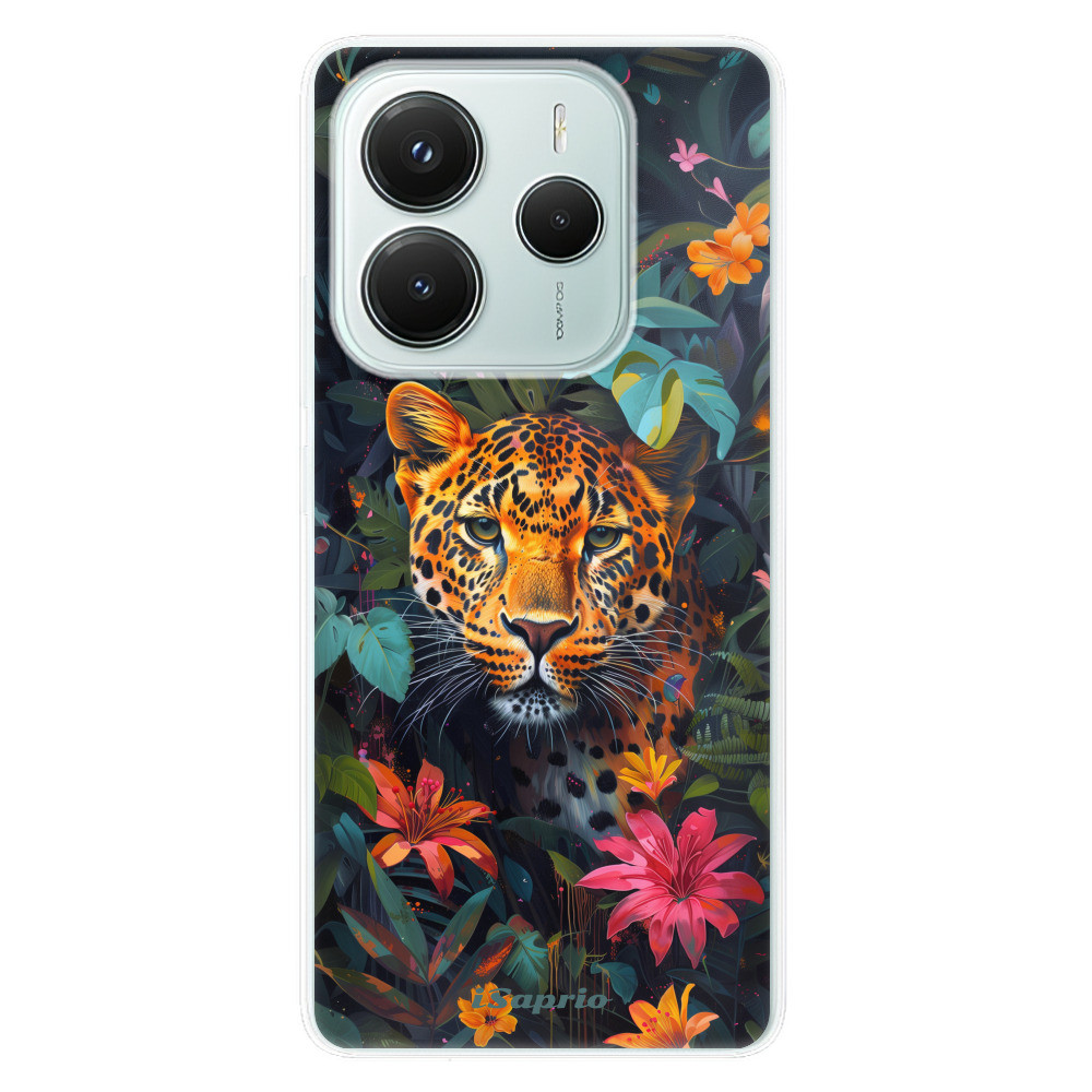 Odolné silikónové puzdro iSaprio - Flower Jaguar - Xiaomi Redmi Note 14 5G