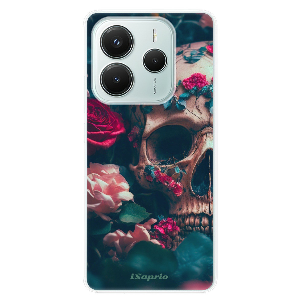 Odolné silikónové puzdro iSaprio - Skull in Roses - Xiaomi Redmi Note 14 5G