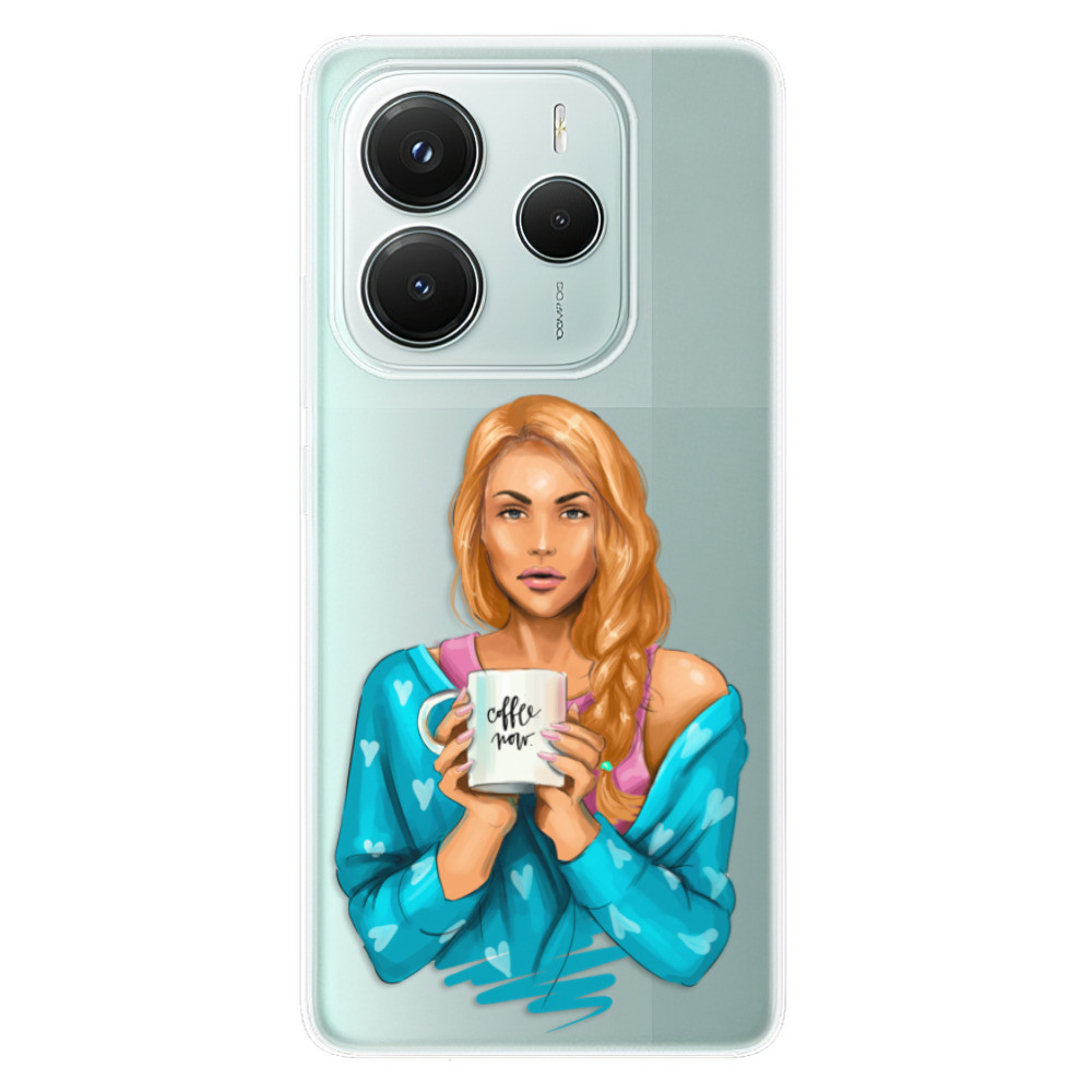 Odolné silikónové puzdro iSaprio - Coffe Now - Redhead - Xiaomi Redmi Note 14 5G