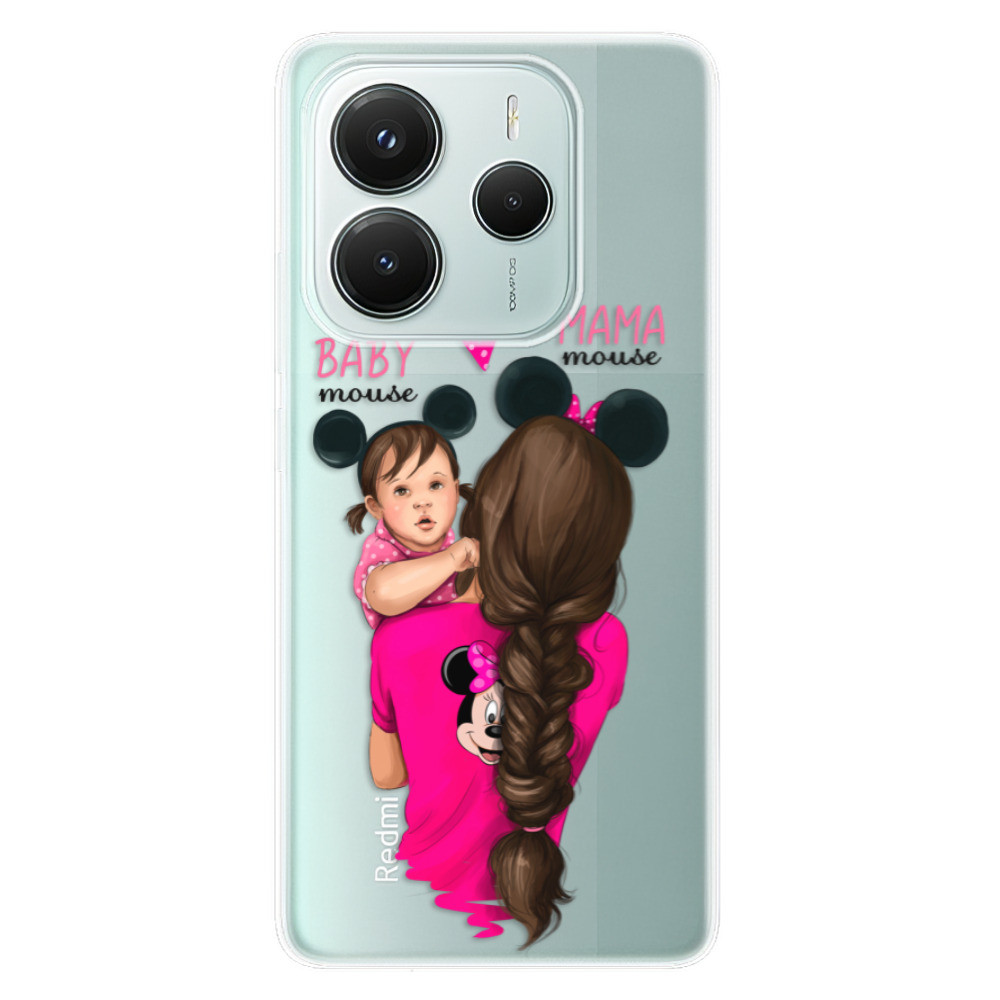 Odolné silikónové puzdro iSaprio - Mama Mouse Brunette and Girl - Xiaomi Redmi Note 14 5G