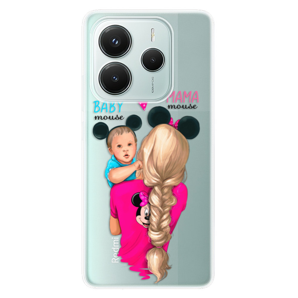 Odolné silikónové puzdro iSaprio - Mama Mouse Blonde and Boy - Xiaomi Redmi Note 14 5G