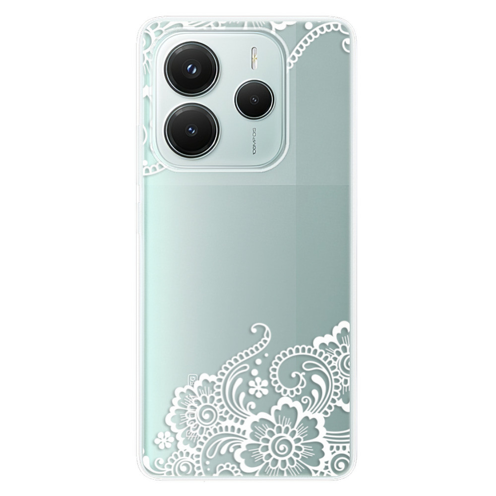 Odolné silikónové puzdro iSaprio - White Lace 02 - Xiaomi Redmi Note 14 5G