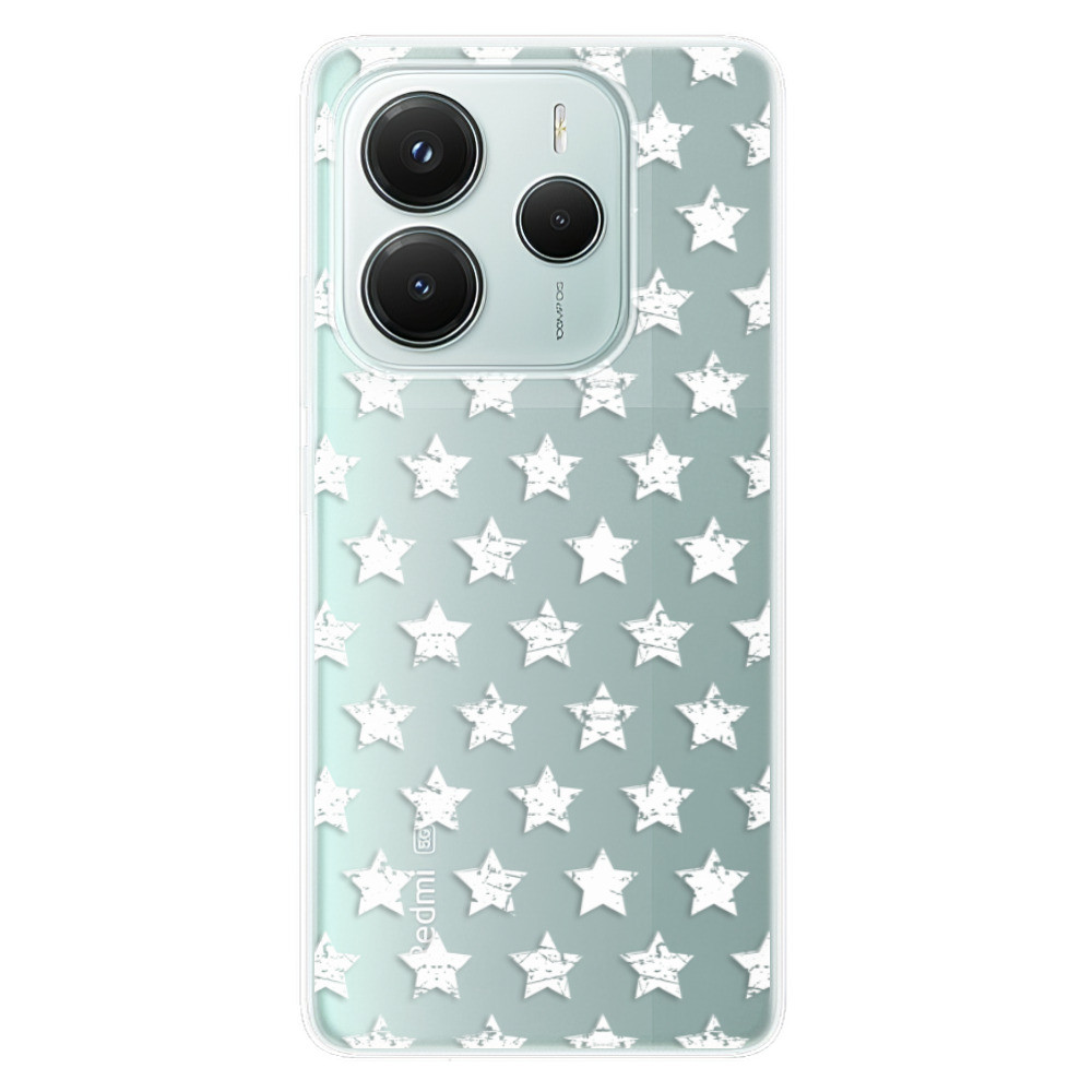 Odolné silikónové puzdro iSaprio - Stars Pattern - white - Xiaomi Redmi Note 14 5G