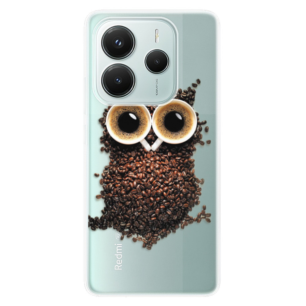 Odolné silikónové puzdro iSaprio - Owl And Coffee - Xiaomi Redmi Note 14 5G