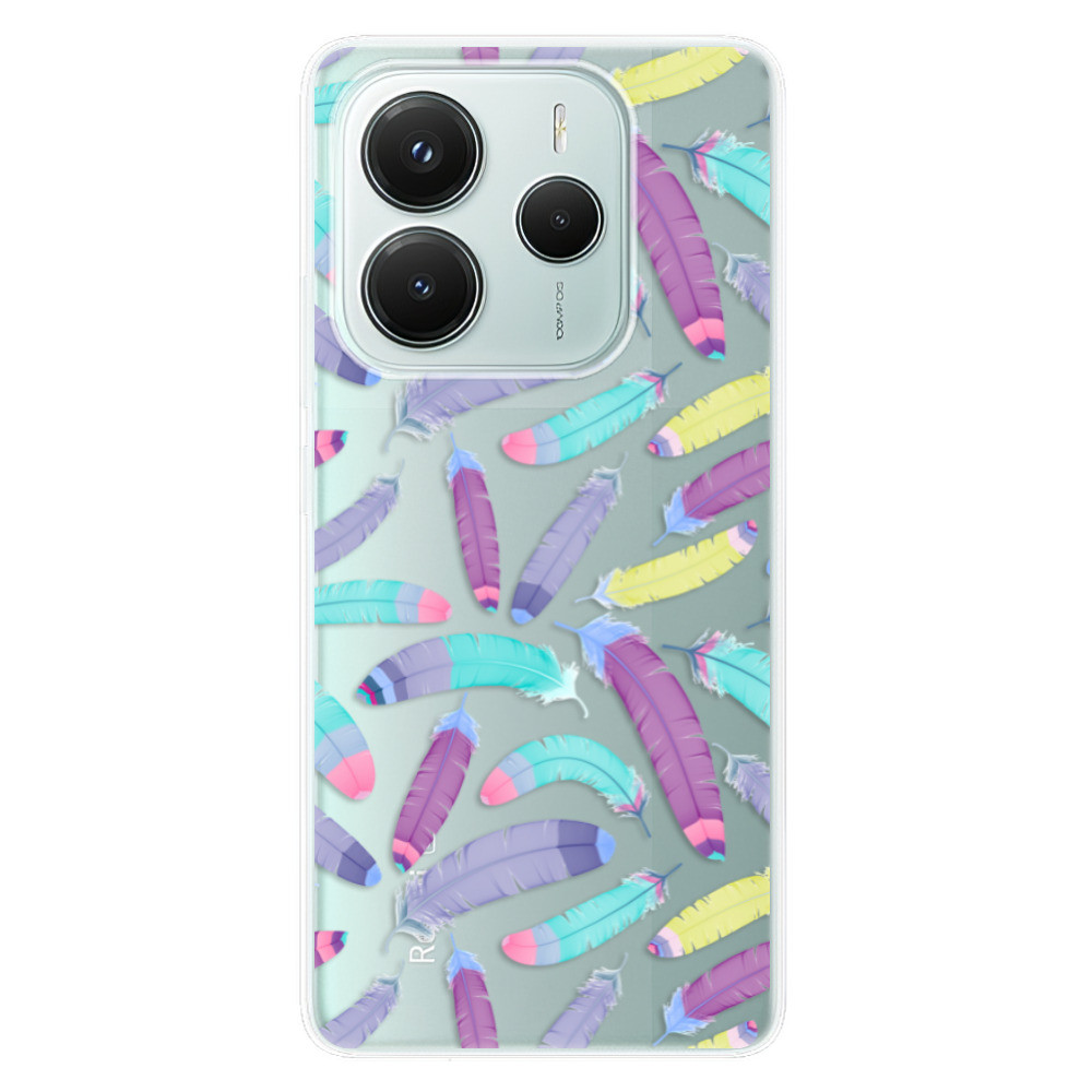 Odolné silikónové puzdro iSaprio - Feather Pattern 01 - Xiaomi Redmi Note 14 5G