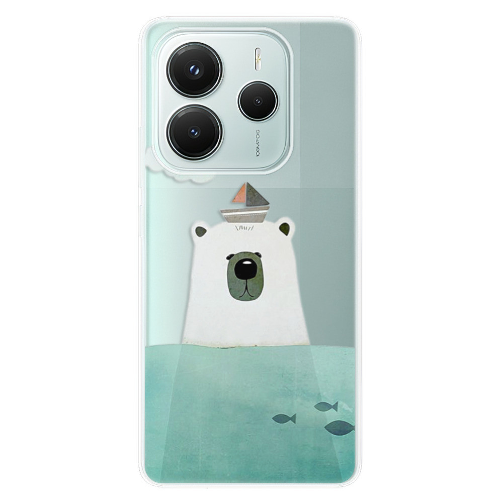 Odolné silikónové puzdro iSaprio - Bear With Boat - Xiaomi Redmi Note 14 5G
