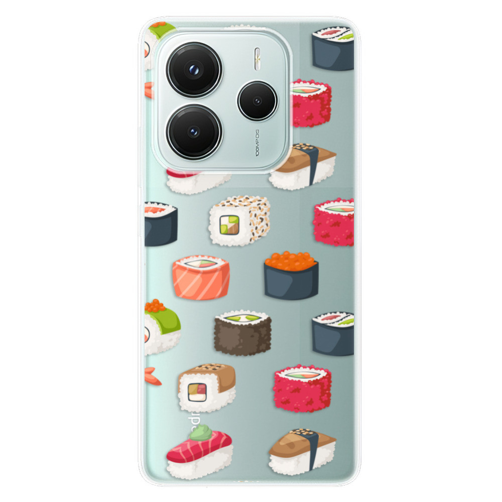 Odolné silikónové puzdro iSaprio - Sushi Pattern - Xiaomi Redmi Note 14 5G