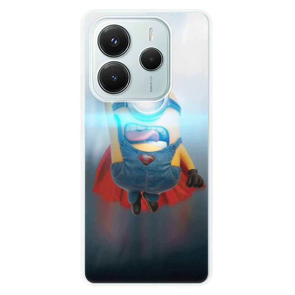 Odolné silikónové puzdro iSaprio - Mimons Superman 02 - Xiaomi Redmi Note 14 5G